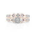 thumbnail image 2 of 1/10 CT Round Cut Natural White Diamond Bridal Ring Set For Women In 14K Rose Gold Plated 925 Sterling Silver (Color: I-J, Clarity: I2-I3, 0.10 Cttw) -5.5, 2 of 6