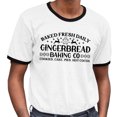 thumbnail image 2 of Gingerbread Baking Co Ringer Tee Shirt Unisex Large White/Black, 2 of 5