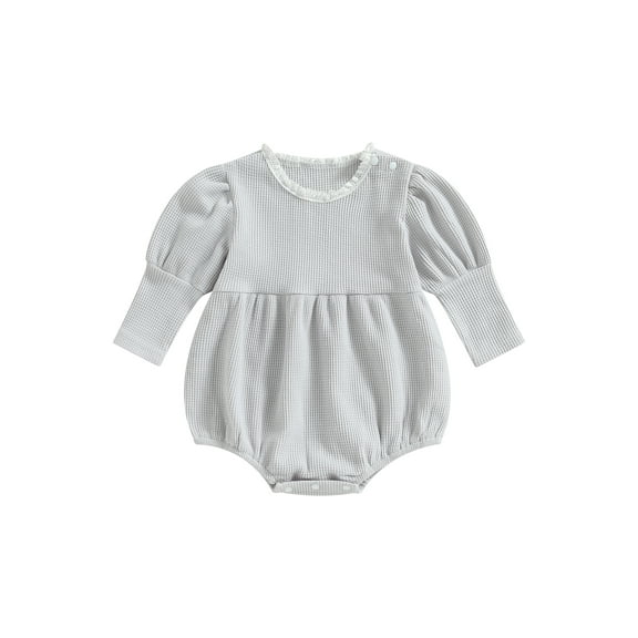 Bagilaanoe Newborn Baby Girl Rompers Long Sleeve Bodysuits 3M 6M 12M 18M 24M Infant Lace Patchwork One Piece Jumpsuits