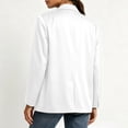 thumbnail image 6 of Women's Casual Lapel Blazer Long Sleeve Single Button Lightweight Work office Blazer Jacket with Pockets Spring Fall Daily Business Outfit White, 6 of 7