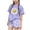 Purple, variant on CYRBOKO Girls Summer Outfit Sets, Elastic Waist Floral Print Casual Holiday Kids Two-Piece Sets Black Size 14-15 T