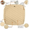 thumbnail image 2 of Classic Accessories Montlake FadeSafe Water-Resistant 25 x 25 x 5 Inch Patio Quilted Seat Cushion Cover, Chamomile, 2 of 11