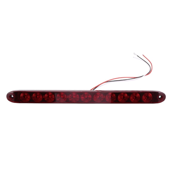 1Pcs Red 15 Inch 11 Led Light Bar Stop Turn Tail 3Rd Brake Light Truck Trailer Identifica，0k822