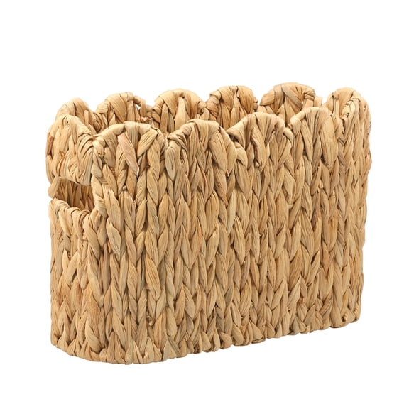 HKJUNFEI Woven Magazine Holder Sturdy Yet Lightweight Magazine Holder Slim Standing for Home Office Coffee (Light Yellow)