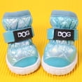 thumbnail image 3 of Zapatos de invierno impermeables para perros pequeños, botas de nieve cálidas de lana para cachorros, Chihuahua y Yorkie, 4 unidades por juego, 3 of 4