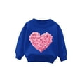 thumbnail image 4 of Diufon Baby Boy Girl Valentine's Day Outfits Cute Long Sleeve Crewneck Pullover Tops and Pants 2 Piece Sets, 4 of 4