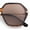 Tortoise - Brown, variant on Womens Large Fancy Octagonal Retro Designer Mod Fashion Sunglasses All Black