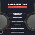 thumbnail image 5 of Bobby Flay by GreenPan – 4-Piece Pre-Seasoned Cast Iron Skillet Cookware Set, Black, 5 of 13