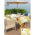 thumbnail image 5 of Outdoor Tablecloth with Umbrella Hole for Patio/Picnic/Party/Camping, Watercolor Floral Waterproof Table Cloth Rectangle Table Cover Washable, Yellow Flower Hummingbirds Botanical Spring (60"x 102"), 5 of 8