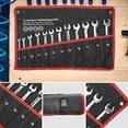 thumbnail image 4 of RONSHIN 12-Piece Reversible Ratcheting Combination Wrench Set, Metric,8mm-19mm,  Vanadium Steel Ratchet Wrenches Set with Rolling Pouch, 4 of 8