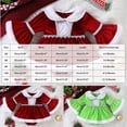 thumbnail image 3 of mgoYE Newborn Infant Baby Girl Christmas Clothes 3 6 9 12 18M Romper Dress Trim Velvet Jumpsuit Bodysuit(Green,3-6 Months), 3 of 9