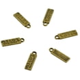 thumbnail image 5 of 50 Piezas de Accesorios de Joyería de Dijes de Plata Dorada, de Corazón Hechas con Colgante de Amor de rectángulo de bronce Macarena Encantos de bronce en formato rectangular, 5 of 5