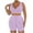 Purple, variant on Hueook Sweat Suits For Womens 2 Piece Women's Fashion Two-piece Solid Color V-Neck Tank And Short Sports Casual Suit Hot Pink M