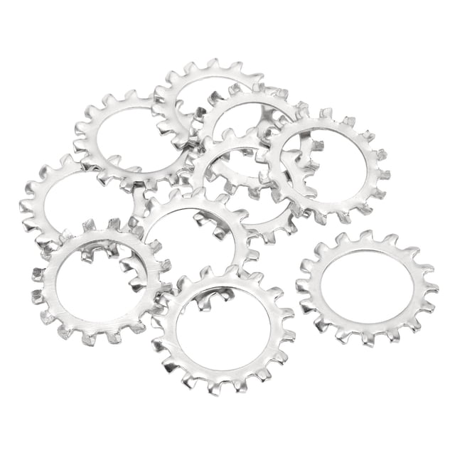 Uxcell External Tooth Lock Washer, Stainless Steel Serrated Locking Washer Assortment Kit 10 25 mm