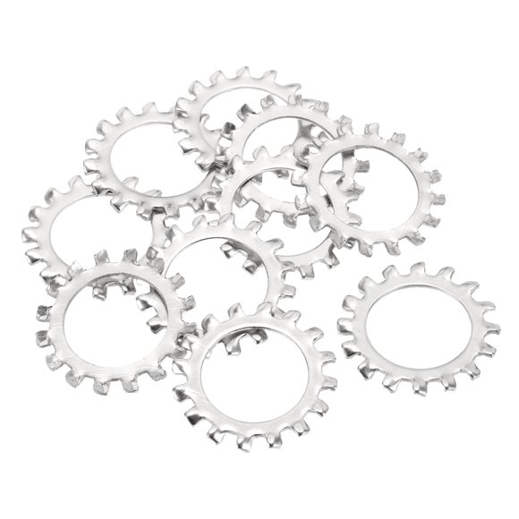 Uxcell External Tooth Lock Washer, Stainless Steel Serrated Locking Washer Assortment Kit 10 25 mm