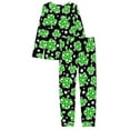 thumbnail image 5 of NETILGEN 2 Pack Green Leaf Pajama Sets for Women Soft Loungewear, O-Neck Nightwear for Women Sleepwear Cotton, Comfortable Long-Sleeve Women Nightwear Set, 5 of 6