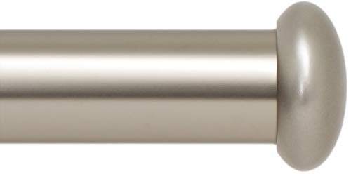 Ivilon Adjustable Window Curtain Rod With Decorative End Caps - 1 Inch Diameter, 48 To 86 Inches, Chrome