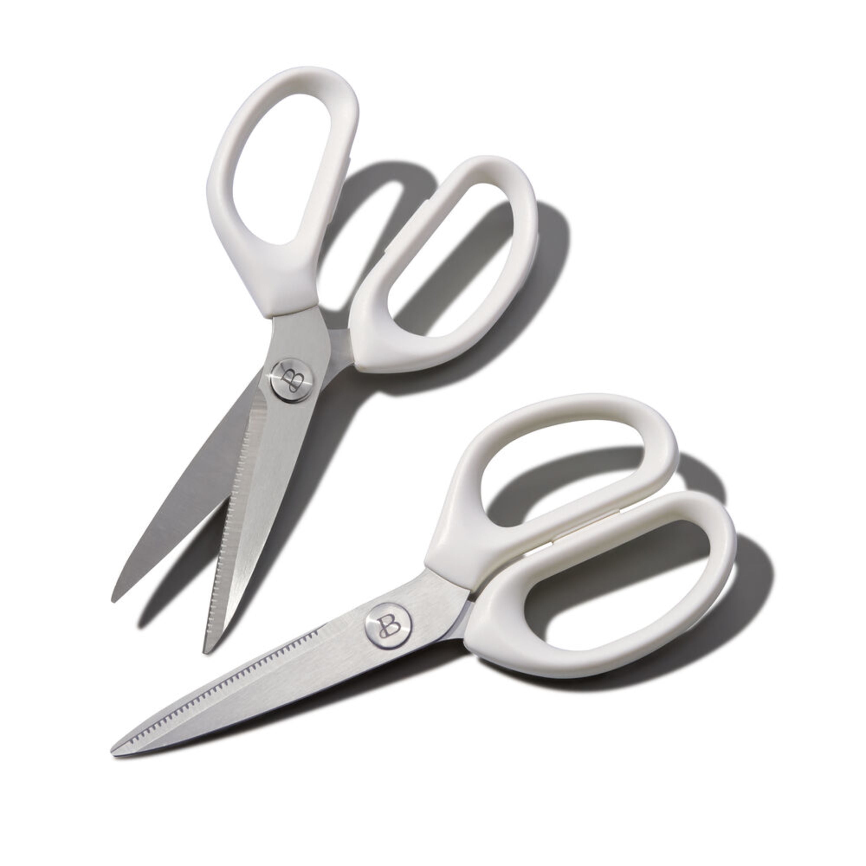 Beautiful 2-Piece All-Purpose Stainless Steel Shears in White, by Drew Barrymore