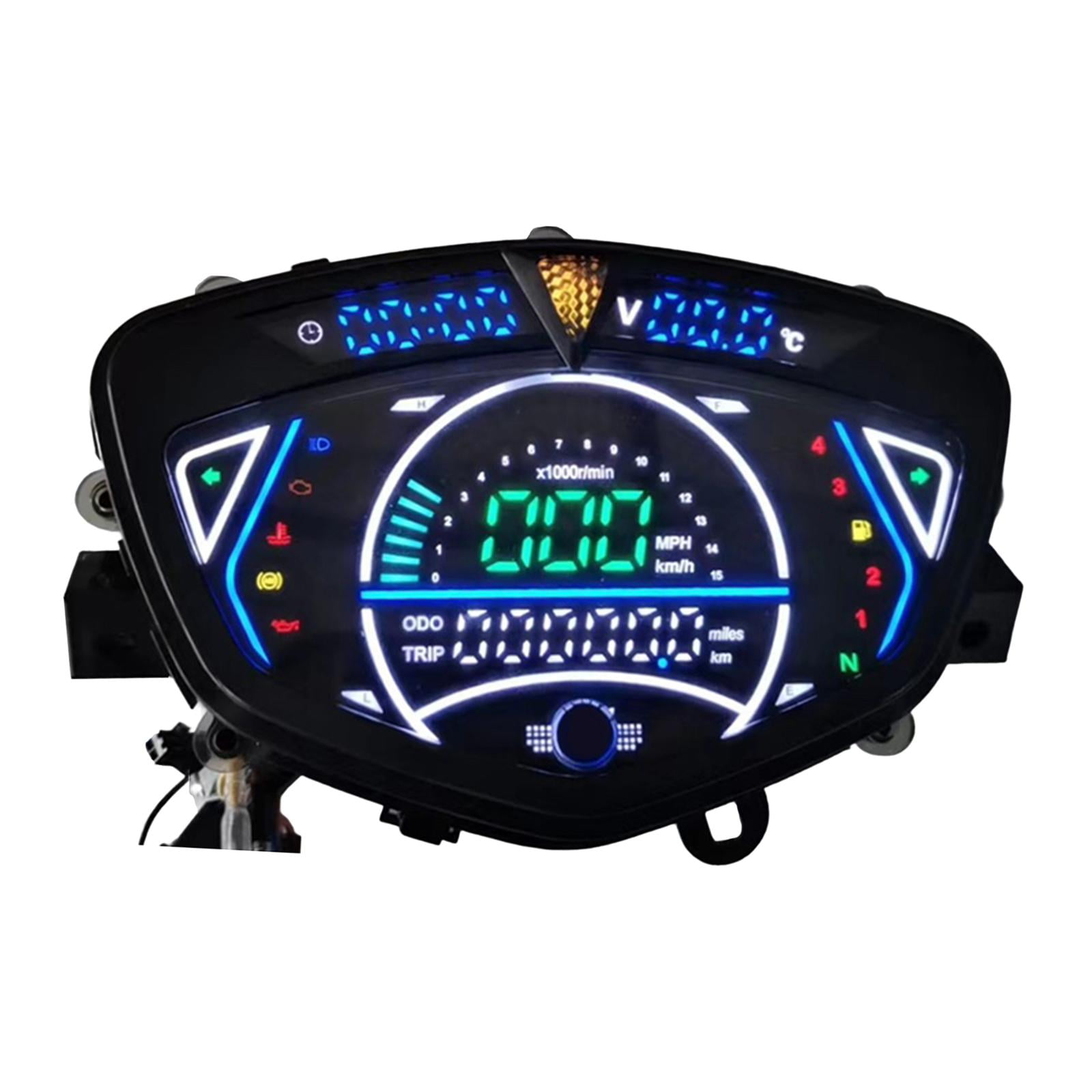 Motorcycle LED Digital Dashboard Speed Gauge Multifunction Gauge For
