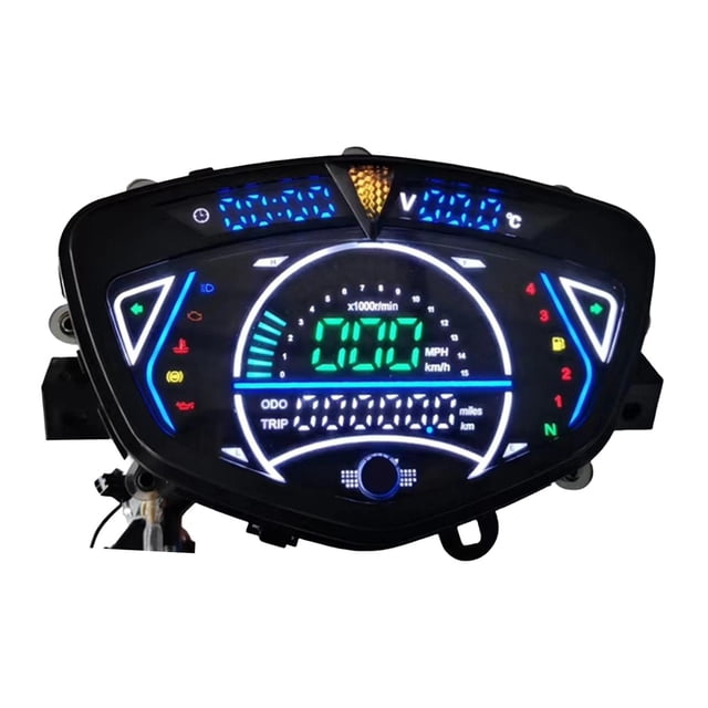Velocímetro de tablero Cola Digital LED para motocicleta indicador multifunción reemplazo LC135