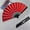 Red, variant on Folding Fan,Boots On The Ground Hand Fan,Line Dance Popping Fan,Fans For Line Dancing,Hand Fans For Women Foldable,Chinese Hand Fan,Nylon-Cloth Performance Fan,1Pcs (Pink)