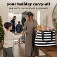 thumbnail image 3 of Fit + Fresh All The Things XL Tote Bag, Travel & Overnight Bag, Black Stripe, 3 of 11