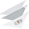 thumbnail image 1 of Grey 'Fur-Ever Friends' Triangle Bib Set, 1 of 1