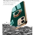 thumbnail image 6 of Case for iPhone 11 Case 6.1" Slim Thin Ring Stand Holder Silicone Phone Cases Soft Flexible TPU Electroplated Frame Shock-Absorption Protective Bumper Cover for iPhone 11 - Green, 6 of 9
