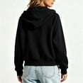 thumbnail image 4 of Turilly Women's Casual Full Zip Hoodie Drawstring Collared Long Sleeve Sweatshirt, Relaxed Fit Solid Color Loose Top with Pockets, 4 of 5