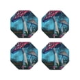 thumbnail image 2 of Balery 4 Pcs Fantasy Mushroomsleather Coasters Set, Drink Table Cup Coasters For Living Room Kitchen Coffee Decor, 2 of 9
