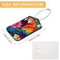 thumbnail image 5 of Parrot Square PU Leather Luggage Tags - 2 Pack with Privacy Cover and Stainless Steel Ring - Suitable for Travel, Backpack, Handbag - Suitcase Tags, Travel Tag, 5 of 7