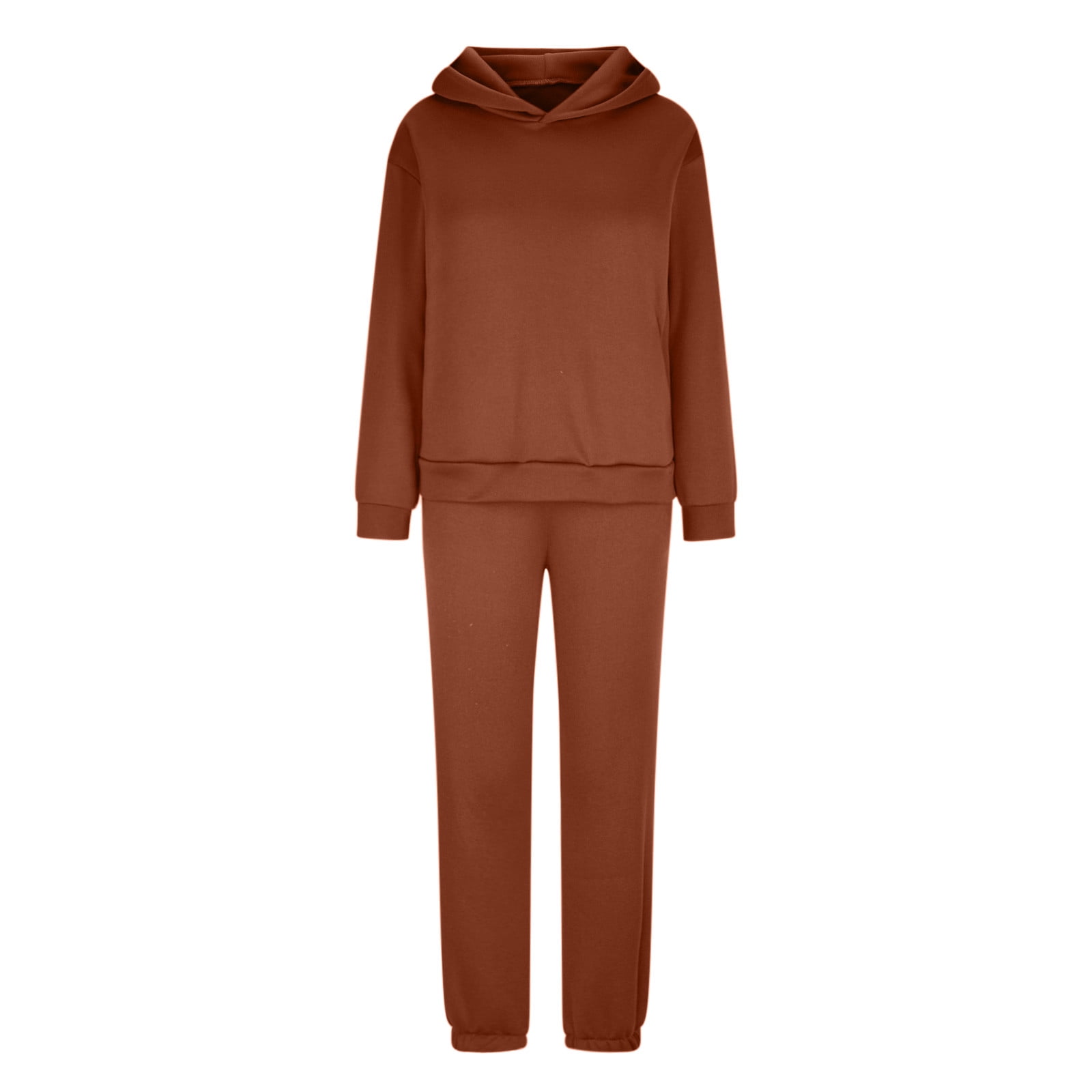 Womens Tracksuit Set Full Sale Clearance Plain Long Sleeve Hoodie