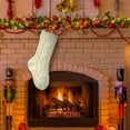 thumbnail image 5 of 18 Inches Personalized Christmas Stockings,Knit Christmas Stockings Set,Christmas Decor Neutral Xmas Decorations Holiday Farmhouse Indoor Home Decor(White), 5 of 8