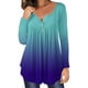 thumbnail image 1 of Pntutb Mujer Casual Camiseta Impreso Manga Larga Cuello Redondo Fruncido Pullover Blusa tops Pntutb Pntutb-915, 1 of 6