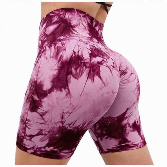 KPOPLK Womens Biker Yoga Shorts with Pocket, High Waisted Tummy Control 3 Inch Workout Spandex Athletic Gym Shorts,Light Purple,Size XL