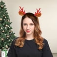 thumbnail image 1 of Diadema Navidad de Cuernos de Ciervo Rojo - Accesorio festivo de plástico para el cabello en fiestas navideñas, 23,5 x 15 cm, 1 of 5