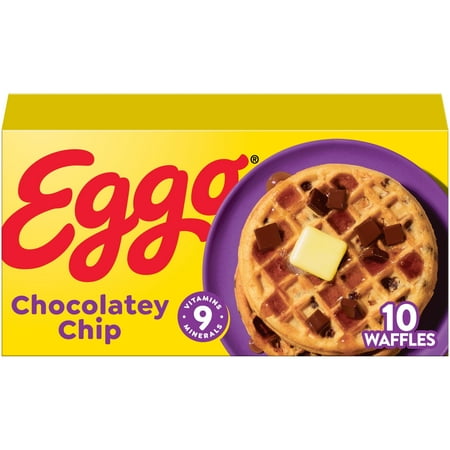 Eggo Chocolatey Chip Waffles, Frozen Breakfast, 12.3 oz, 10 Count, Regular