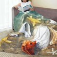 thumbnail image 6 of Pofeuu Seashell On The Beach Print Ultra-Soft Micro Fleece Blanket,for Bed Or Sofa,All Season Throw Blankets Flannel Blanket-40"x30", 6 of 7
