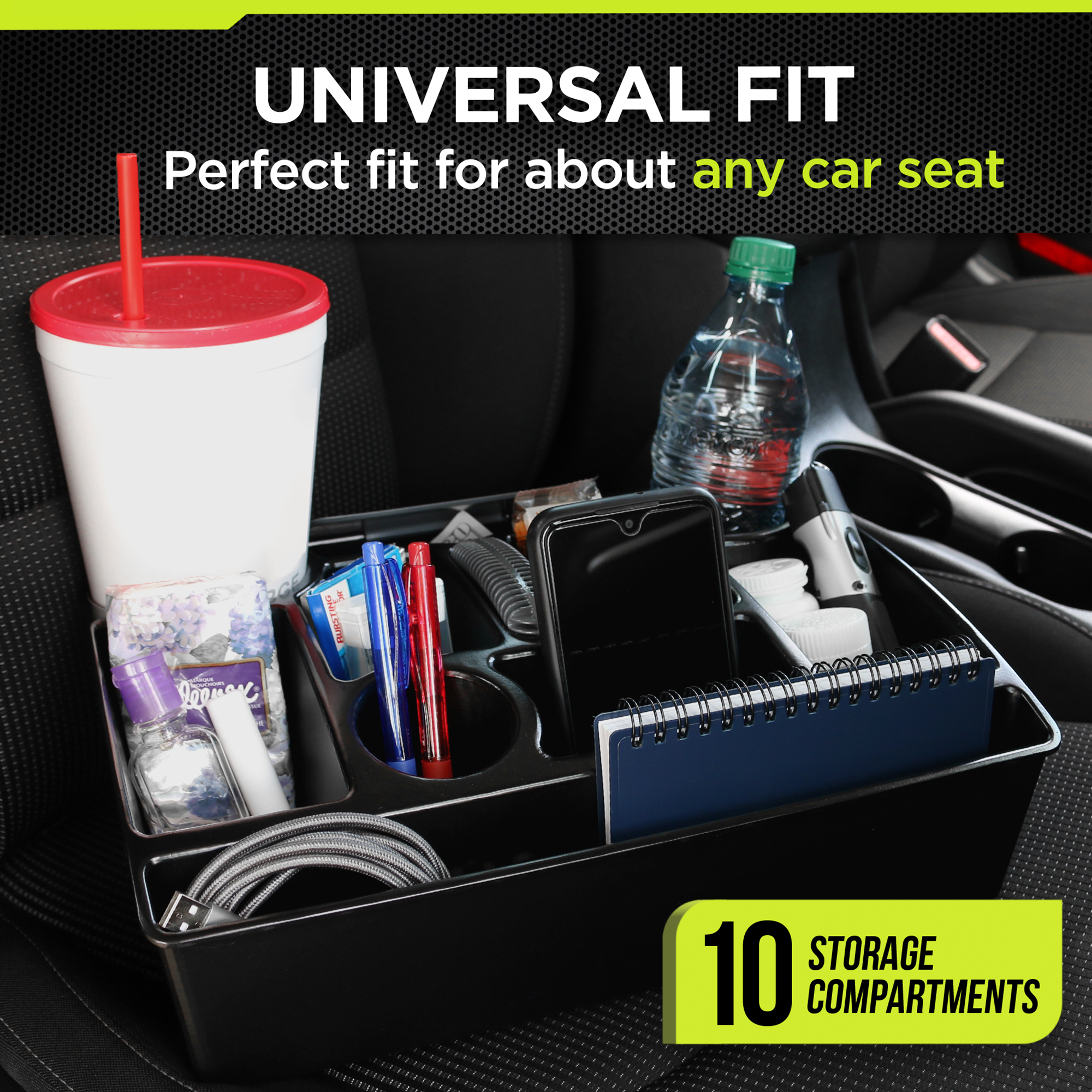 Auto Drive Universal Seat Console Organizer photo 3