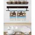 thumbnail image 3 of Beige Blue Brown Star Retro Kitchen Dish Towels for Drying Dishes Set of 4, Texas Star Wooden Vintage Waffle Weave Microfiber Hand Tea Bathroom Towels Quick Dry & Absorbent Towel 15.7x23.6, 3 of 7