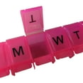 thumbnail image 2 of Apex 7- Day Push to Open Pill Organizer, 1x Per Day or AM/PM (1 Time Per Day, Berry (Pink)), 2 of 4