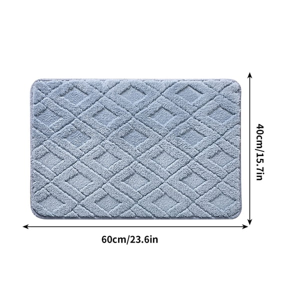 AuroraX Blue Diatomaceous Earth Bath Mat Bathroom Rugs Non Slip Absorbent,Plush Single Machine Washable Quick Drying Shower Rugs for Bathroom Extra Soft Bath Mats for Tub