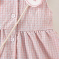 thumbnail image 6 of Zwiiyzr 2025 6M-3Y Infant Toddler Baby Girls Dress Trendy Cute Sleeveless Sweet Heart Print Dress Bag Set Pink, 6 of 9