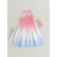 thumbnail image 3 of Bagilaanoe Little Girl Summer Dress Gradient Sleeveless A-line Dresses 3T 4T 5T 6T 7T Kids Casual Swing Sundress, 3 of 7