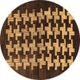 thumbnail image 1 of Ahgly Company Indoor Round Abstract Brown Modern Area Rugs, 8' Round, 1 of 4