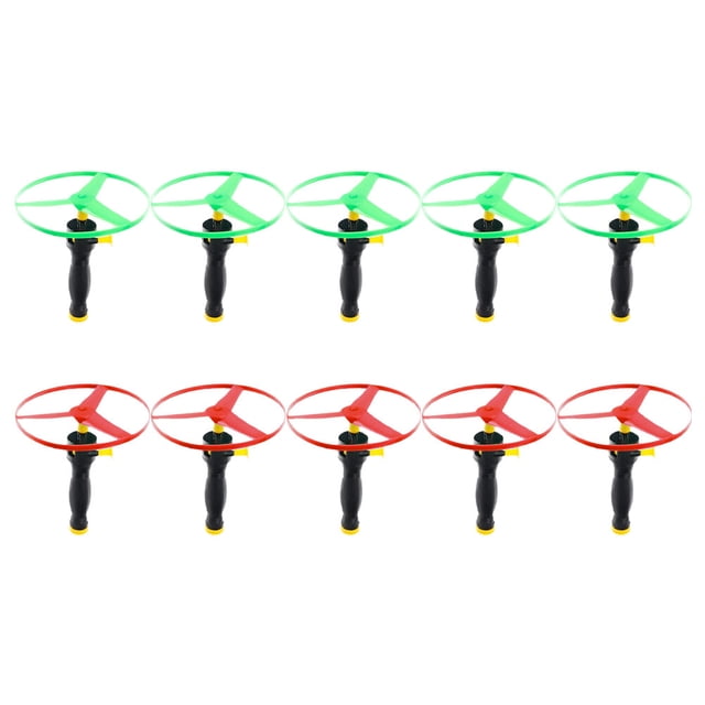 MasteelfCA 10 Pcs Jouets Disques Volants Enfants Jouet Disque Volant Corde à Tirer Soucoupes Volantes
