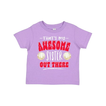 

Inktastic That s My Awesome Sister out There with Volleyballs Gift Toddler Boy or Toddler Girl T-Shirt
