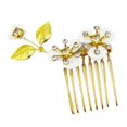 thumbnail image 2 of Accesorio elegante para el cabello Jinwen Novia Flor de imitación Peine de pelo de diamantes de imitación nupcial, 2 of 8