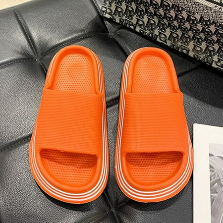 

CoCopeaunt Summer Beach EVA Soft Bottom Sandals Thick Bottom Cloud Slippers Men Women Sandals Couples Home Slippers High Beach Flip Flops