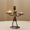 thumbnail image 4 of Candelabro de metal Candelero hecho a mano Centros de mesa de boda Decoración del hogar Tipo 10 Jumpingount HA6770-10B, 4 of 6